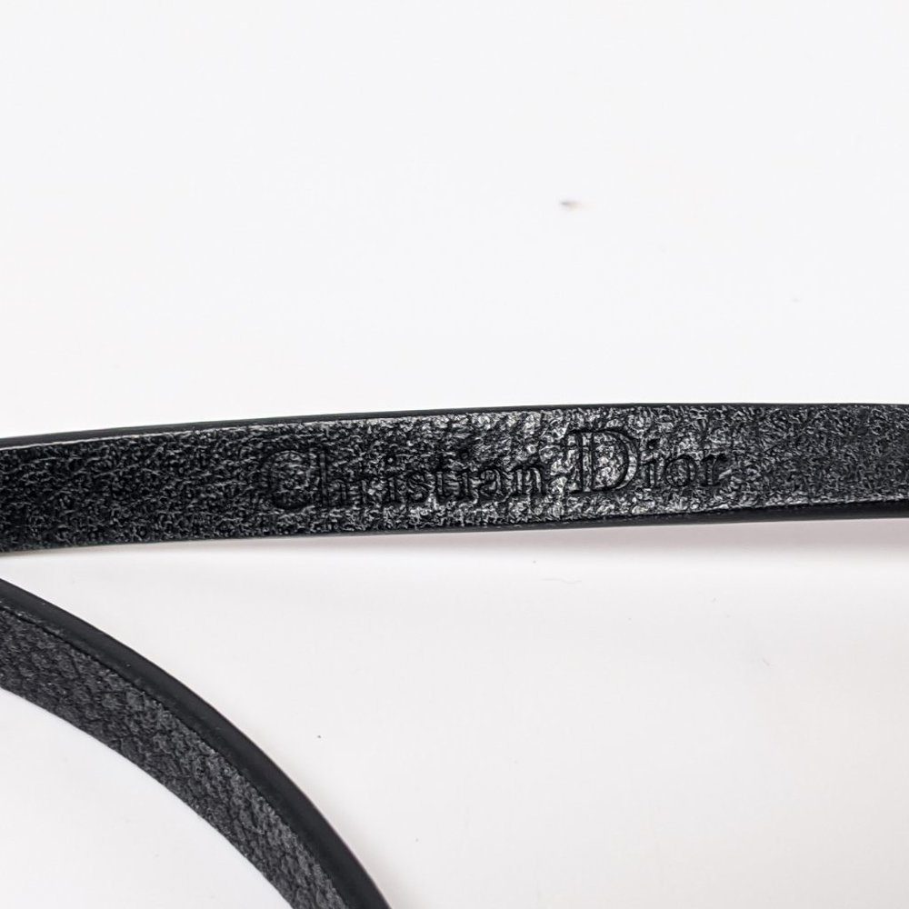 SOLD Dior Crystal Leather Logo Bracelet / Necklace - Picture 4 of 6